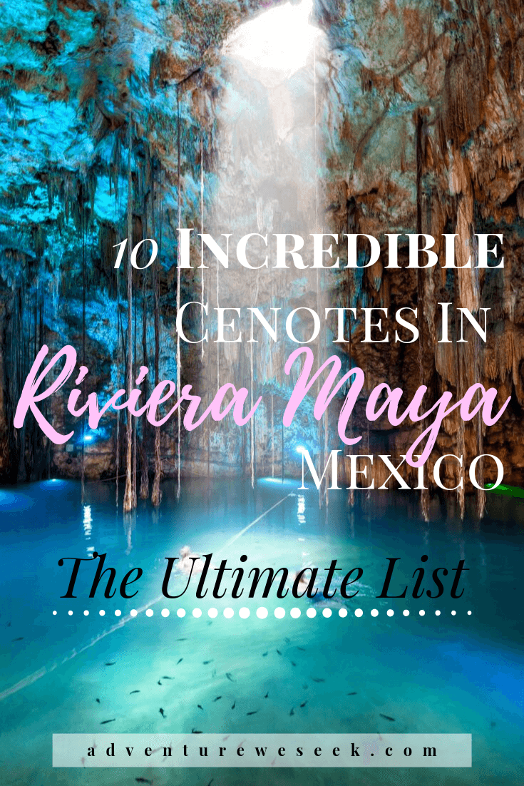 The ultimate list of the best cenotes in Mexico for swimming, snorkelling and scuba diving. If you travel to Mexico, cenotes in Yucatan are a must see! There are tons and close to many of the resort areas of Cancun, Tulum, Playa del Carmen and Riviera Maya.
